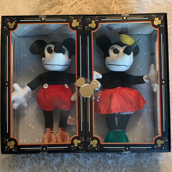 Mickey & Minnie 90th Anniv Plush Doll Set Ltd Rel